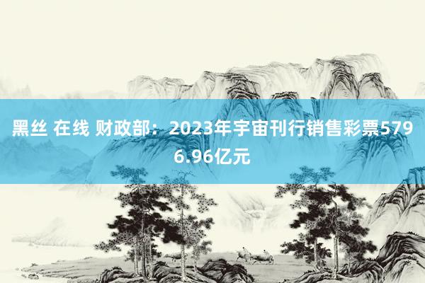 黑丝 在线 财政部：2023年宇宙刊行销售彩票5796.96亿元