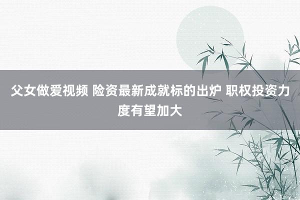父女做爱视频 险资最新成就标的出炉 职权投资力度有望加大