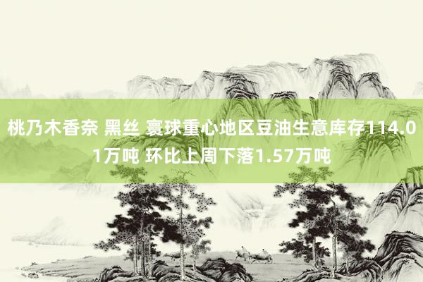 桃乃木香奈 黑丝 寰球重心地区豆油生意库存114.01万吨 环比上周下落1.57万吨