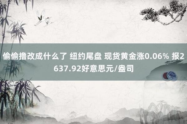 偷偷撸改成什么了 纽约尾盘 现货黄金涨0.06% 报2637
